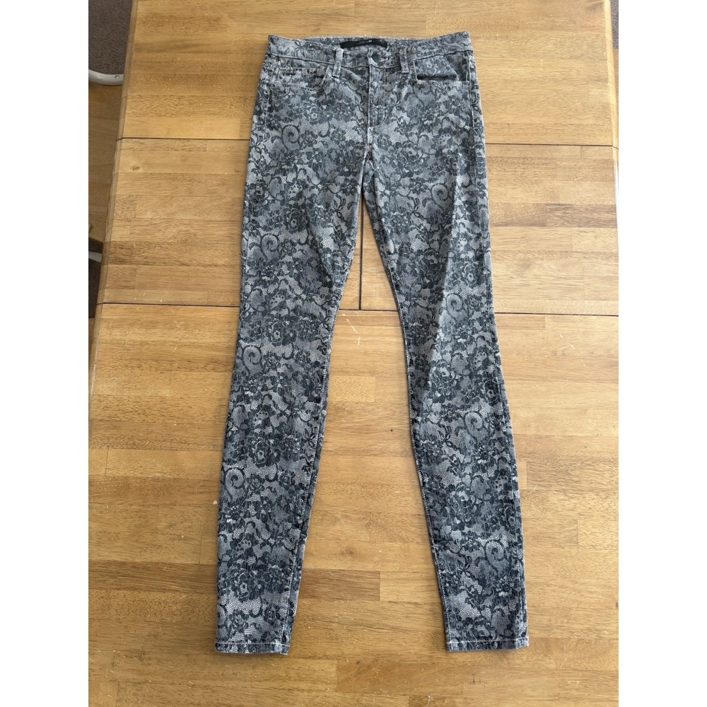 JOES JEANS Women's Nude/Black Chantilly Lace‎ Printed Skinny Jeans 27